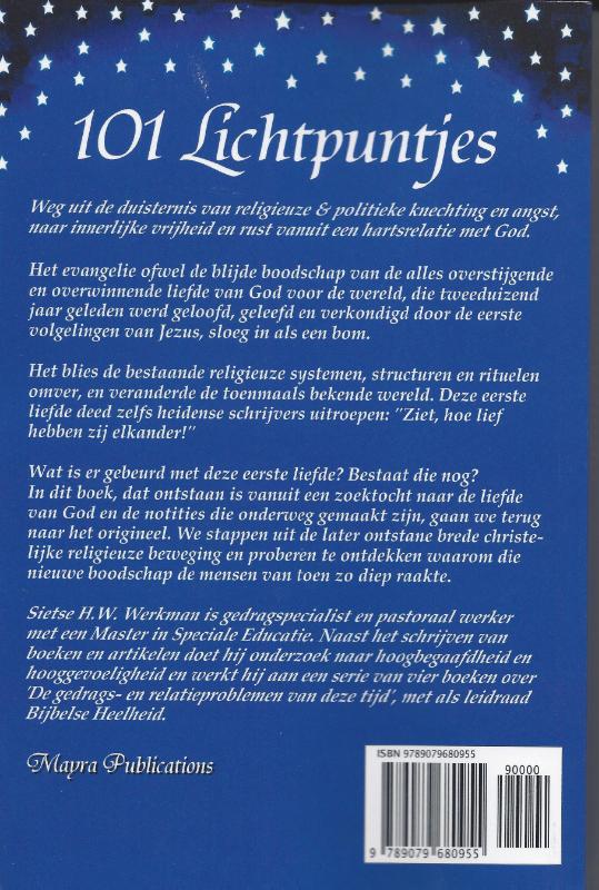 Achterkant van 101 Lichtpuntjes uit de zoektocht naar de liefde van de ´onbekende God´