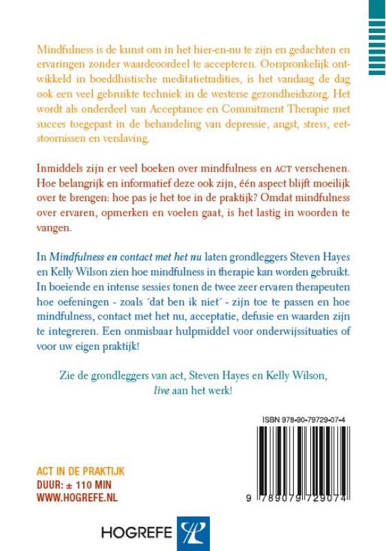 Achterkant van Mindfulness en contact met het nu