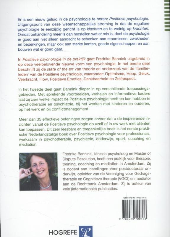 Achterkant van Positieve psychologie in de praktijk