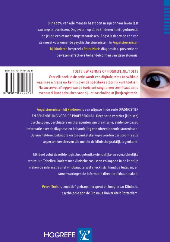Achterkant van Angststoornissen bij kinderen
