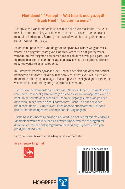 Achterkant van Positief en creatief opvoeden