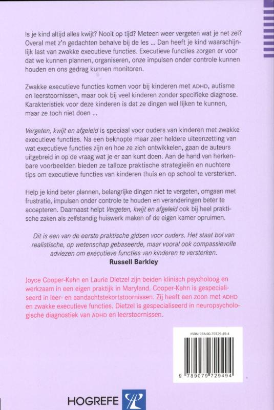 Achterkant van Vergeten, kwijt en afgeleid
