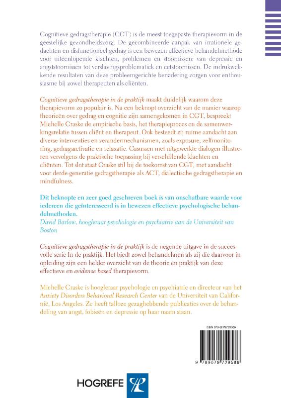 Achterkant van Cognitieve gedragstherapie in de praktijk