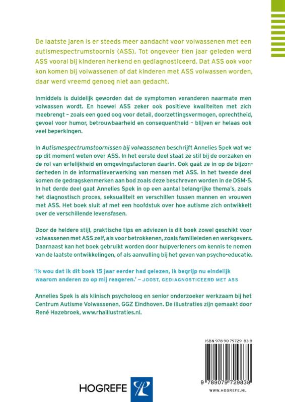 Achterkant van Autismespectrumstoornissen bij volwassenen