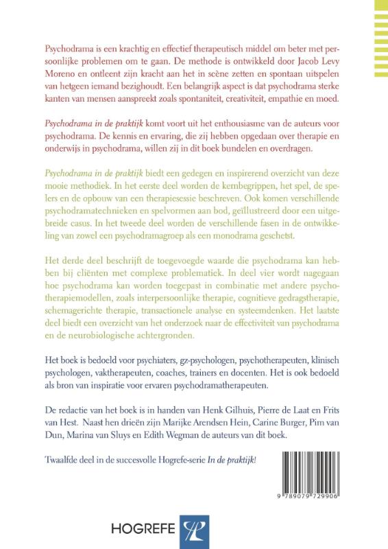 Achterkant van Psychodrama in de praktijk