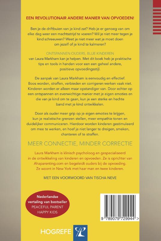 Achterkant van Ontspannen ouders, blije kinderen