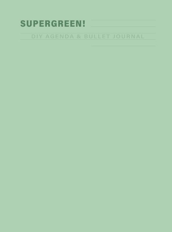 Achterkant van SUPERGREEN! DIY AGENDA & BULLET JOURNAL