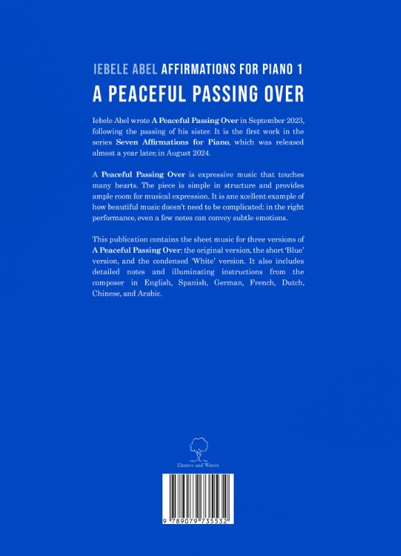 Achterkant van A Peaceful Passing Over