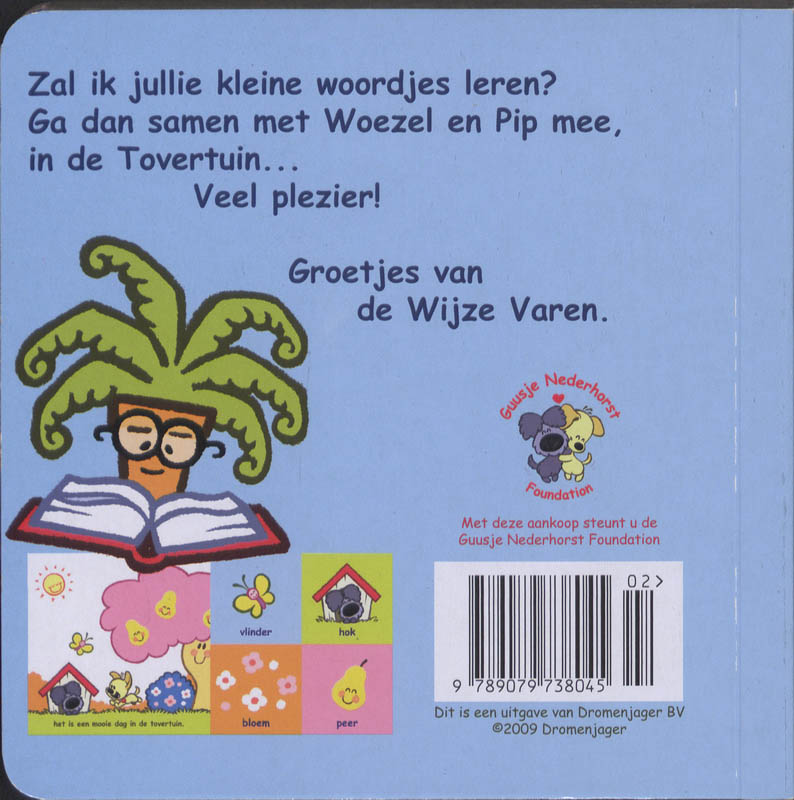 Achterkant van Woordjes leren in de Tovertuin