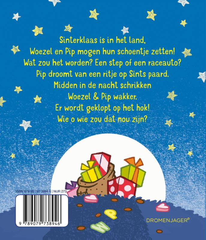 Achterkant van SinterWoezel en Pietje Pip