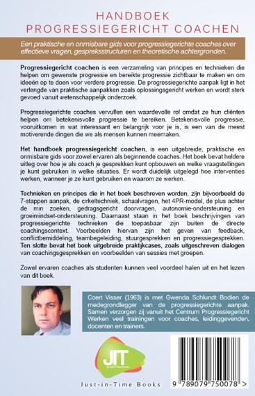 Achterkant van Handboek Progressiegericht Coachen