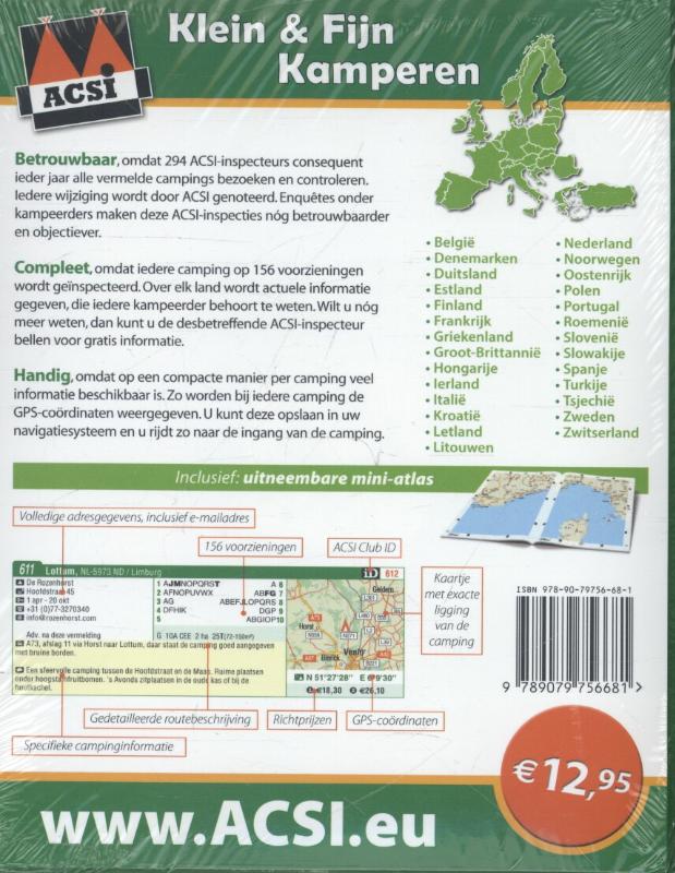 Achterkant van ACSI Klein & fijn kamperen 2014