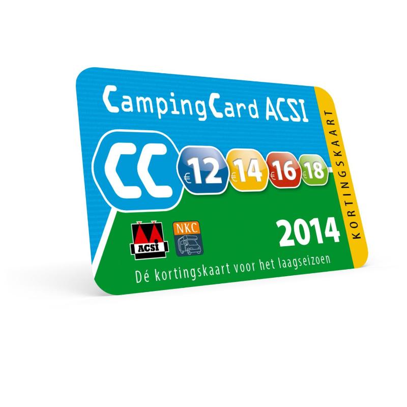 Achterkant van ACSI CampingCard en Camperplaatsen 2014