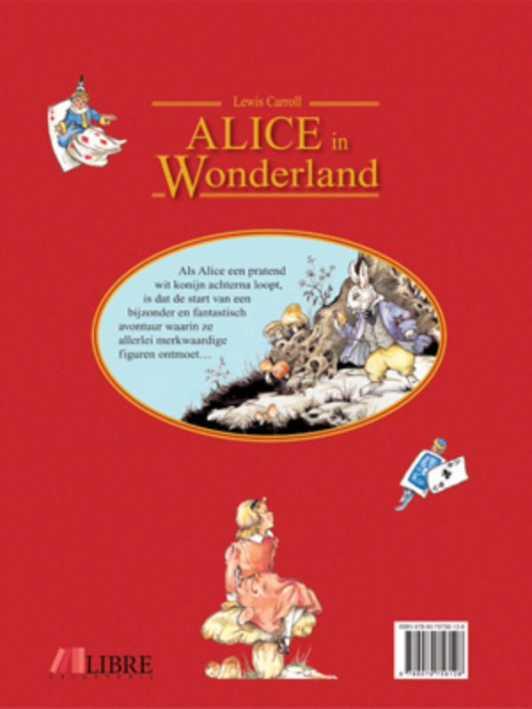 Achterkant van Alice in Wonderland