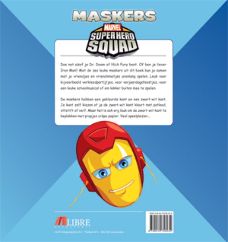 Achterkant van Maskers Marvel super hero squad