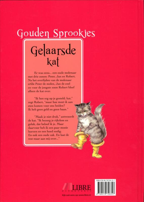 Achterkant van Gelaarsde kat