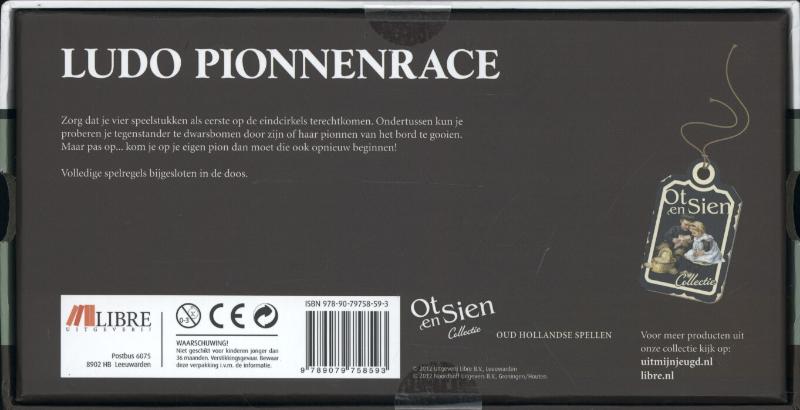 Achterkant van Ludo pionnenrace