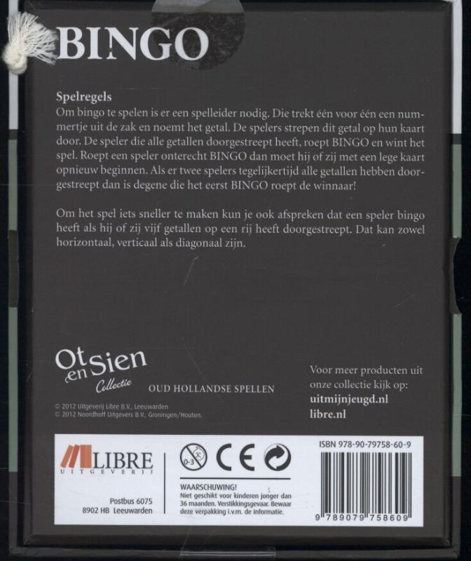 Achterkant van Bingo
