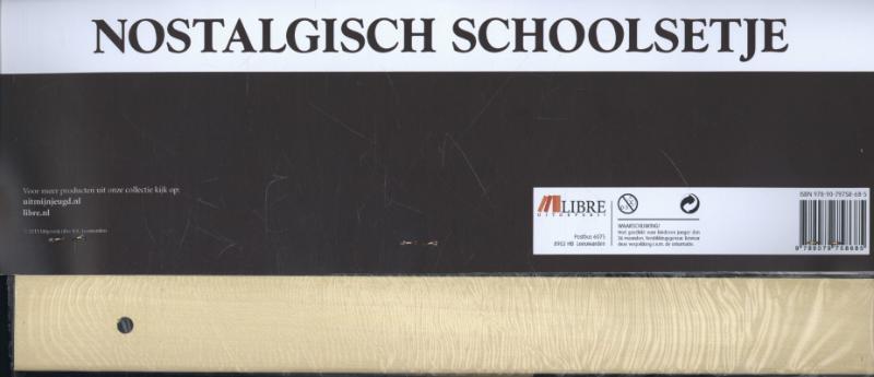 Achterkant van Nostalgisch schoolsetje