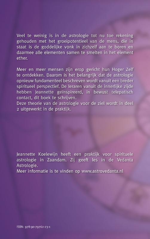 Achterkant van Vedanta Astrologie