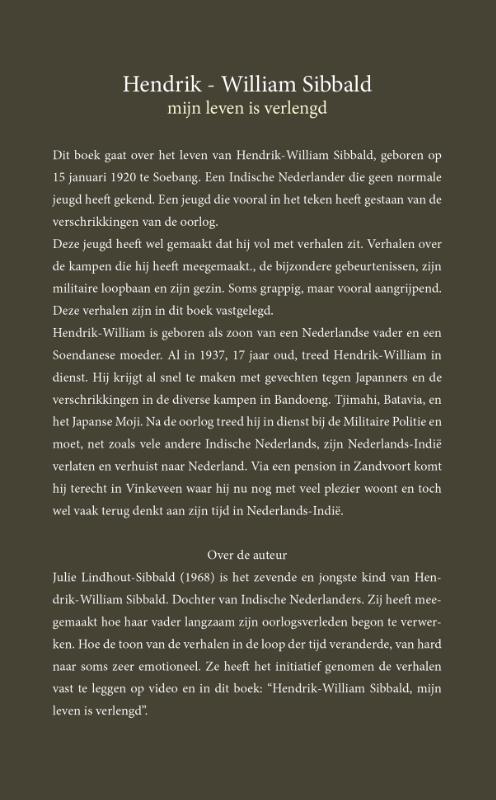 Achterkant van Hendrik-William Sibbald