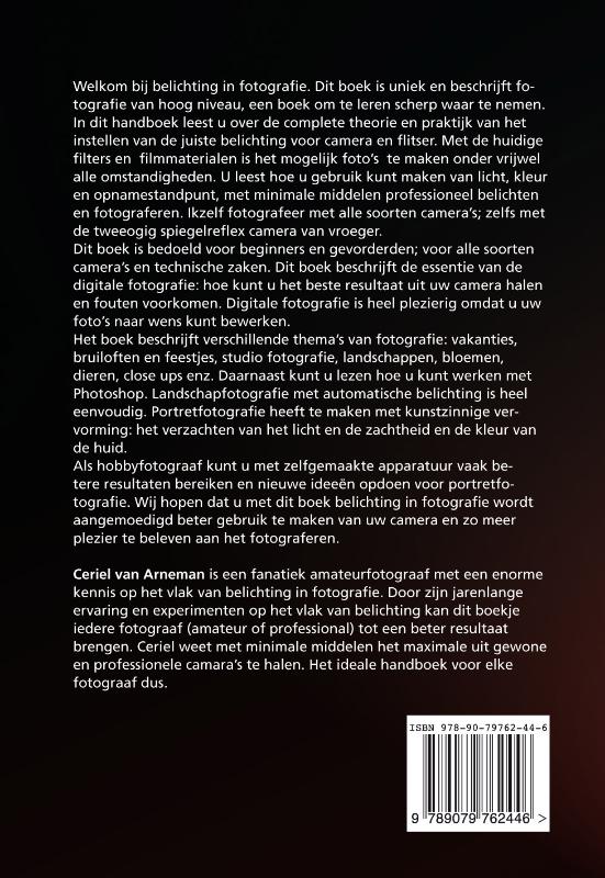 Achterkant van Handboek voor belichting in fotografie