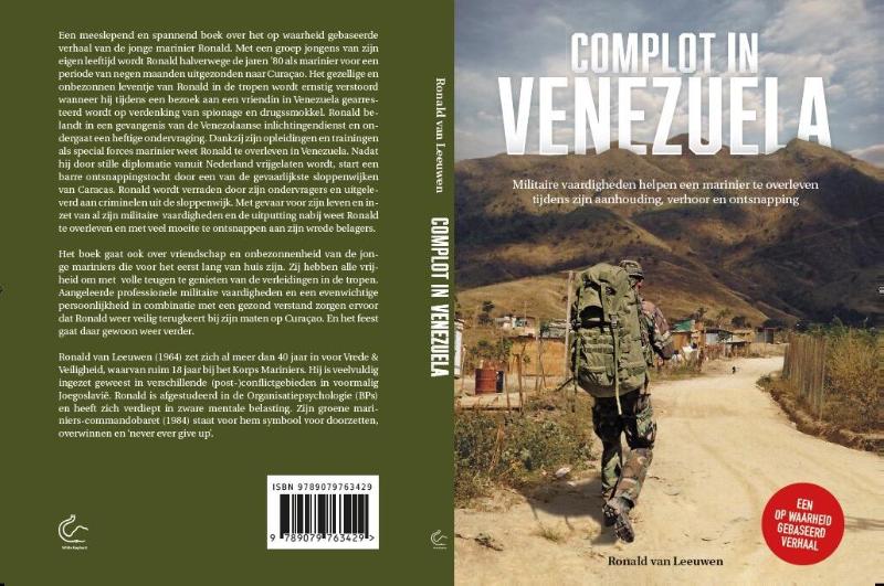 Achterkant van Complot in Venezuela