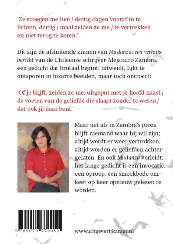 Achterkant van Mudanza: een verhuisbericht