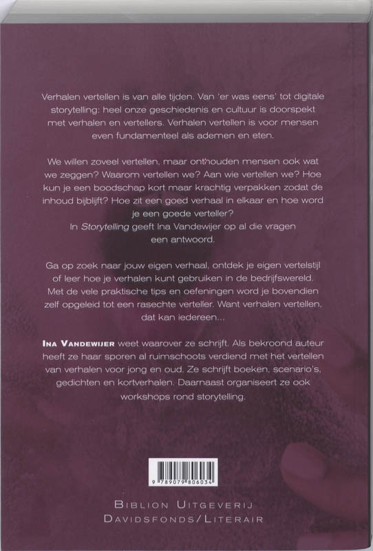 Achterkant van Storytelling