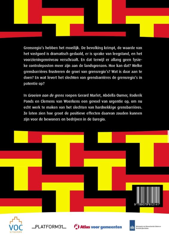 Achterkant van Groeien aan de grens