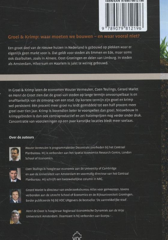 Achterkant van Groei & Krimp