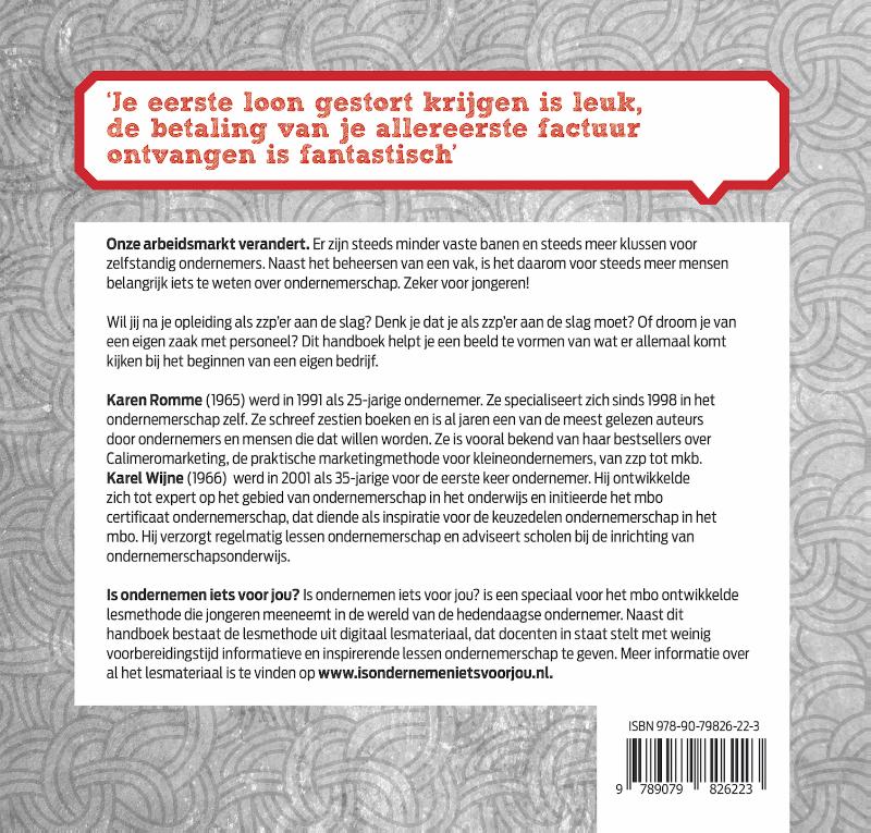 Achterkant van Handboek