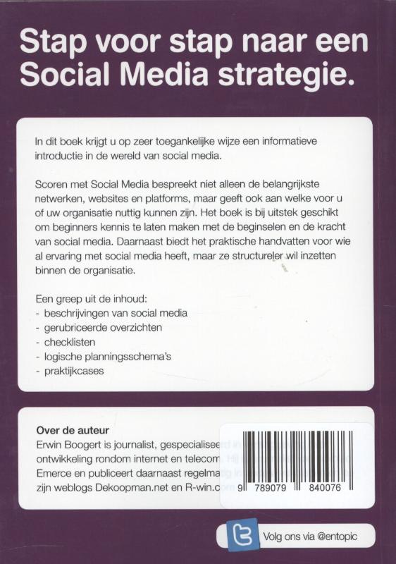 Achterkant van Scoren met Social Media