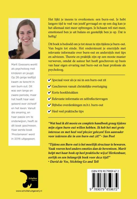 Achterkant van Handboek bij burn-out