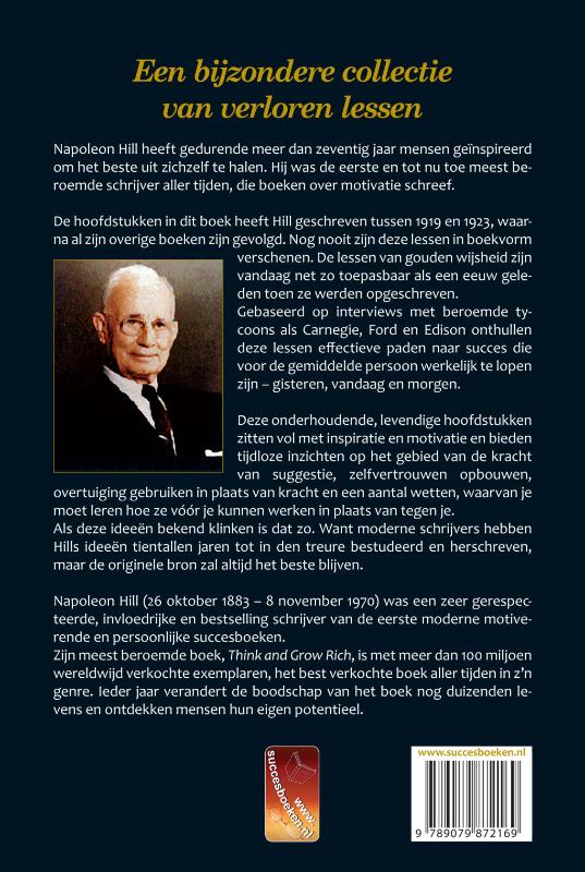 Achterkant van Napoleon Hill's Gouden Regels