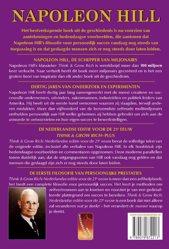 Achterkant van Think & Grow Rich