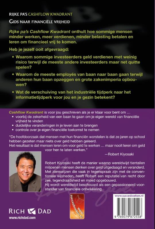 Achterkant van Cashflow kwadrant