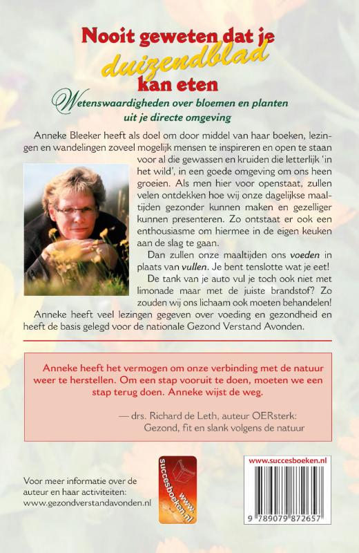 Achterkant van Nooit geweten dat je duizendblad kan eten