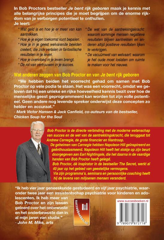 Achterkant van Je bent rijk geboren