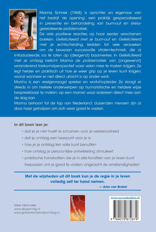 Achterkant van Gefeliciteerd met je ontslag