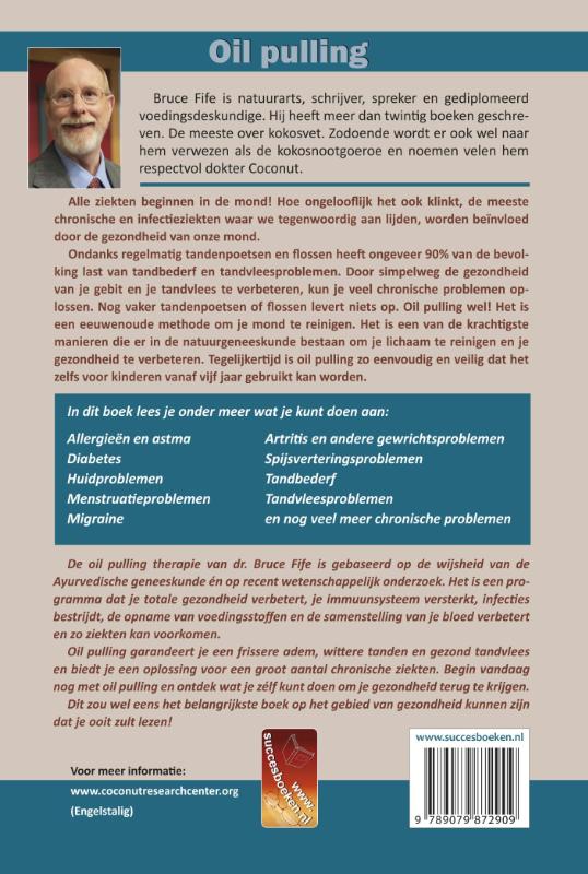 Achterkant van Oil Pulling