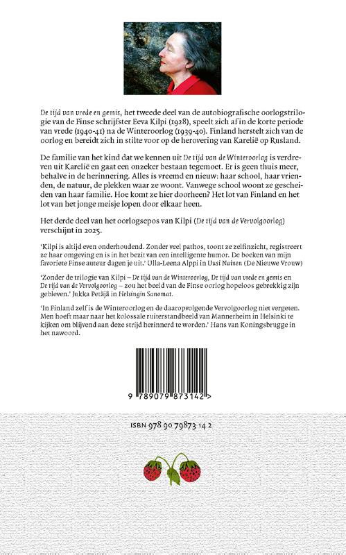 Achterkant van De tijd van vrede en gemis