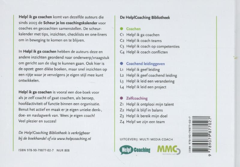 Achterkant van Help! Ik ga coachen