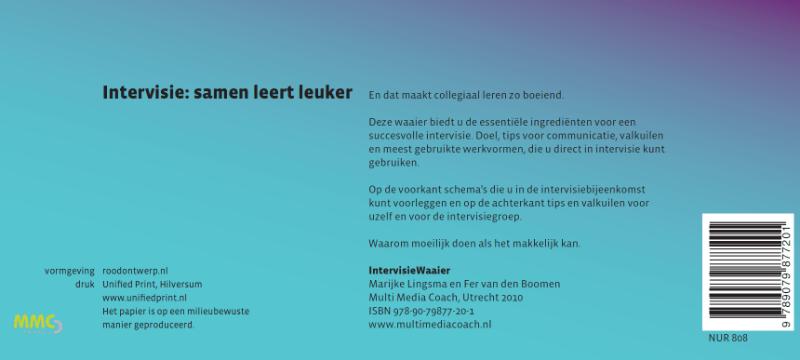 Achterkant van Intervisie Waaier