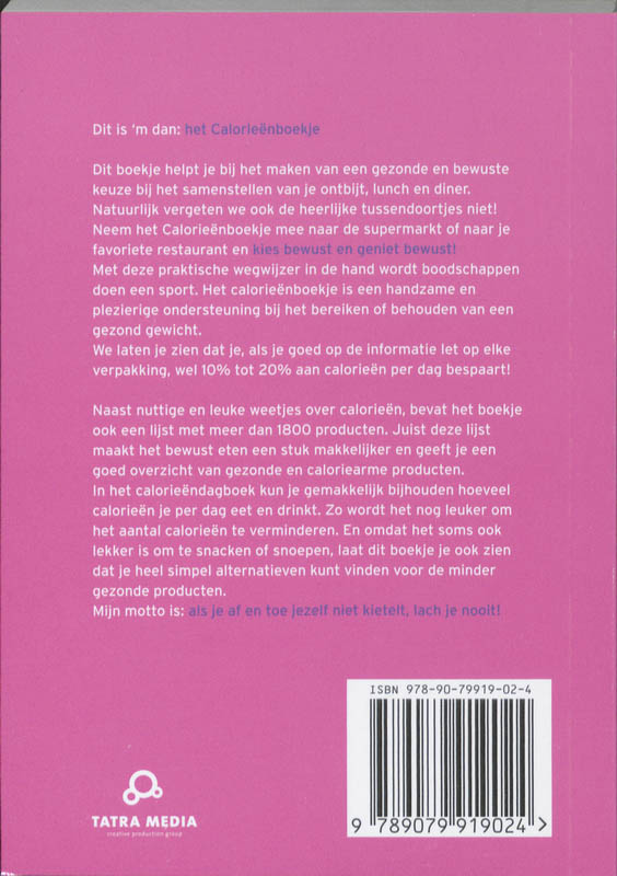 Achterkant van Het calorieënboekje