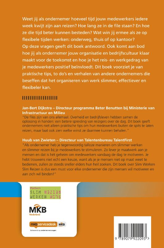 Achterkant van Slim werken slim reizen