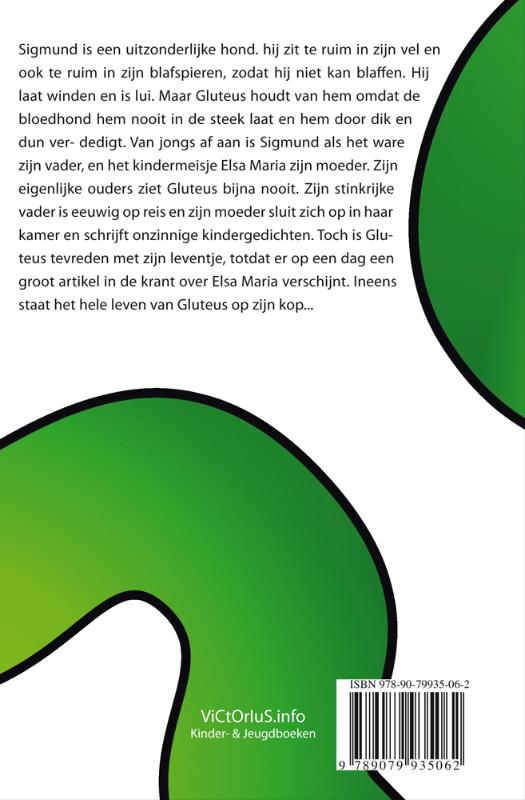 Achterkant van Sigmund de Bloedhond