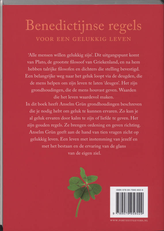Achterkant van Benedictijnse regels