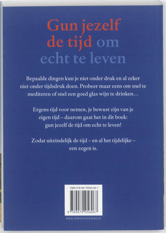 Achterkant van Gun jezelf de tijd om echt te leven