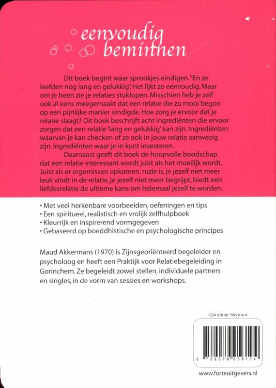 Achterkant van Eenvoudig beminnen